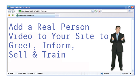 add talking video person to your site - convert more traffic to sales