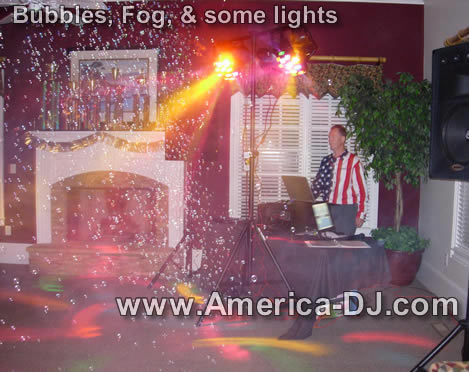Bubble Machine, Fog Machine, some lights - part of our birthday party package special -image